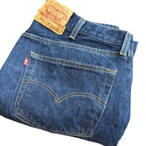 Levis 501xx Jeans Mens 40x34( 38x31) Dark Wash Button Fly Y2K Vintage '01
